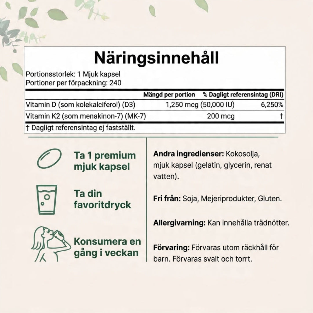 D3 + K2 – För årets mörkare dagar